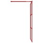 Mampara puerta de ducha vidrio transparente ESG rojo 115x195 cm