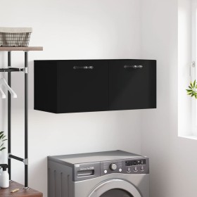 Wandschrank Holzwerkstoff schwarz 80x36,5x35 cm von vidaXL, Schließfächer und Lagerschränke - Ref: Foro24-830069, Preis: 48,4...