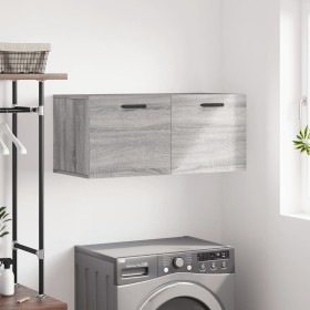 Sonoma gray engineered wood wall cabinet 80x36.5x35 cm by vidaXL, Lockers and storage cabinets - Ref: Foro24-830090, Price: 4...