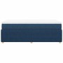Cama box spring con colchón tela azul 80x200 cm