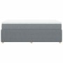 Cama box spring con colchón tela gris claro 90x190 cm