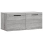 Sonoma grauer Wandschrank aus Holzwerkstoff 80x36,5x35 cm von vidaXL, Schließfächer und Lagerschränke - Ref: Foro24-830106, P...
