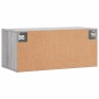 Sonoma grauer Wandschrank aus Holzwerkstoff 80x36,5x35 cm von vidaXL, Schließfächer und Lagerschränke - Ref: Foro24-830106, P...
