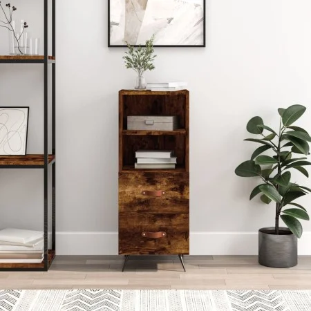 Smoked oak engineered wood sideboard 34.5x34x90 cm by vidaXL, Sideboards - Ref: Foro24-828641, Price: 46,63 €, Discount: %