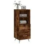Smoked oak engineered wood sideboard 34.5x34x90 cm by vidaXL, Sideboards - Ref: Foro24-828641, Price: 46,63 €, Discount: %