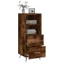 Smoked oak engineered wood sideboard 34.5x34x90 cm by vidaXL, Sideboards - Ref: Foro24-828641, Price: 46,63 €, Discount: %