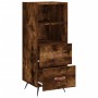 Smoked oak engineered wood sideboard 34.5x34x90 cm by vidaXL, Sideboards - Ref: Foro24-828641, Price: 52,33 €, Discount: %
