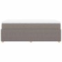 Cama box spring con colchón tela gris taupe 90x190 cm
