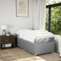Cama box spring con colchón tela gris claro 90x200 cm en Camas y somieres | Comprar online en Foro24