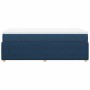 Cama box spring con colchón tela azul 90x200 cm