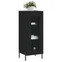 Aparador de madera contrachapada negro 34,5x34x90 cm de vidaXL, Aparadores - Ref: Foro24-828805, Precio: 64,35 €, Descuento: %