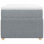 Cama box spring con colchón tela gris claro 100x200 cm