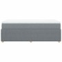 Cama box spring con colchón tela gris claro 100x200 cm