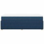 Cama box spring con colchón tela azul 100x200 cm