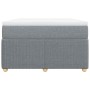 Cama box spring con colchón tela gris claro 120x190 cm
