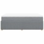 Cama box spring con colchón tela gris claro 120x190 cm