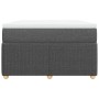 Cama box spring con colchón tela gris oscuro 120x190 cm