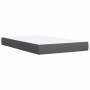Cama box spring con colchón tela gris oscuro 120x190 cm