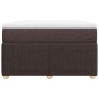 Cama box spring con colchón tela marrón oscuro 120x190 cm