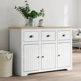 Aparador BODO madera maciza pino blanco y marrón 115,5x44x80 cm de vidaXL, Aparadores - Ref: Foro24-355066, Precio: 253,12 €,...