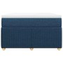 Cama box spring con colchón tela azul 120x190 cm