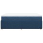 Cama box spring con colchón tela azul 120x190 cm