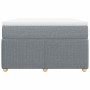 Cama box spring con colchón tela gris claro 120x200 cm