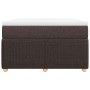 Cama box spring con colchón tela marrón oscuro 120x200 cm