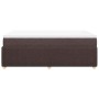 Cama box spring con colchón tela marrón oscuro 120x200 cm