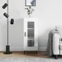 Aparador de madera contrachapada blanco brillante 34,5x34x90 cm de vidaXL, Aparadores - Ref: Foro24-828814, Precio: 66,20 €, ...
