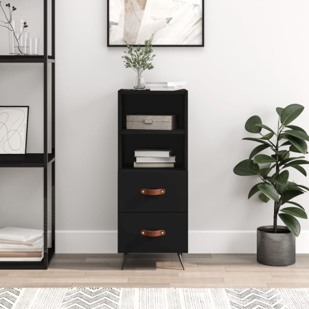 Aparador de madera contrachapada negro 34,5x34x90 cm de vidaXL, Aparadores - Ref: Foro24-828637, Precio: 65,84 €, Descuento: %