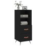 Schwarzes Sperrholz-Sideboard 34,5 x 34 x 90 cm von vidaXL, Sideboards - Ref: Foro24-828637, Preis: 65,84 €, Rabatt: %