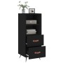 Schwarzes Sperrholz-Sideboard 34,5 x 34 x 90 cm von vidaXL, Sideboards - Ref: Foro24-828637, Preis: 65,84 €, Rabatt: %