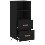 Aparador de madera contrachapada negro 34,5x34x90 cm de vidaXL, Aparadores - Ref: Foro24-828637, Precio: 65,84 €, Descuento: %