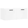 White engineered wood wall cabinet 80x36.5x35 cm by vidaXL, Lockers and storage cabinets - Ref: Foro24-830084, Price: 50,48 €...