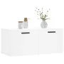 White engineered wood wall cabinet 80x36.5x35 cm by vidaXL, Lockers and storage cabinets - Ref: Foro24-830084, Price: 50,48 €...