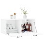 White engineered wood wall cabinet 80x36.5x35 cm by vidaXL, Lockers and storage cabinets - Ref: Foro24-830084, Price: 51,04 €...