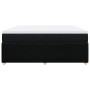 Cama box spring con colchón tela negro 180x200 cm