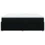 Cama box spring con colchón tela negro 180x200 cm