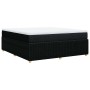 Cama box spring con colchón tela negro 180x200 cm