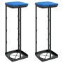 Soportes para bolsas de basura 2 uds PP negro y azul 120 L