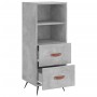 Aparador de madera contrachapada gris hormigón 34,5x34x90 cm de vidaXL, Aparadores - Ref: Foro24-828640, Precio: 52,33 €, Des...