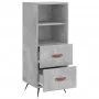 Concrete gray plywood sideboard 34.5x34x90 cm by vidaXL, Sideboards - Ref: Foro24-828640, Price: 51,82 €, Discount: %