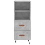 Aparador de madera contrachapada gris hormigón 34,5x34x90 cm de vidaXL, Aparadores - Ref: Foro24-828640, Precio: 52,33 €, Des...