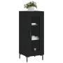 Schwarzes Sperrholz-Sideboard 34,5 x 34 x 90 cm von vidaXL, Sideboards - Ref: Foro24-828797, Preis: 62,46 €, Rabatt: %