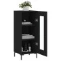 Schwarzes Sperrholz-Sideboard 34,5 x 34 x 90 cm von vidaXL, Sideboards - Ref: Foro24-828797, Preis: 61,73 €, Rabatt: %