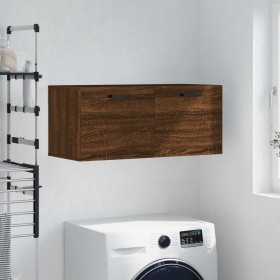 Wandschrank aus braunem Eichenholz, 80x36,5x35 cm von vidaXL, Schließfächer und Lagerschränke - Ref: Foro24-830083, Preis: 49...