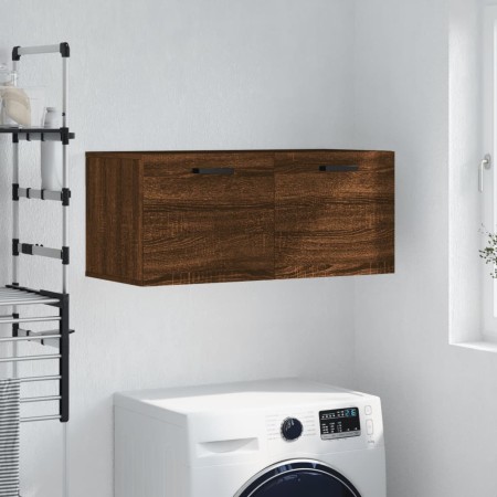 Wandschrank aus braunem Eichenholz, 80x36,5x35 cm von vidaXL, Schließfächer und Lagerschränke - Ref: Foro24-830083, Preis: 49...
