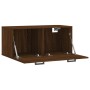 Wandschrank aus braunem Eichenholz, 80x36,5x35 cm von vidaXL, Schließfächer und Lagerschränke - Ref: Foro24-830083, Preis: 49...
