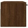 Wandschrank aus braunem Eichenholz, 80x36,5x35 cm von vidaXL, Schließfächer und Lagerschränke - Ref: Foro24-830083, Preis: 48...